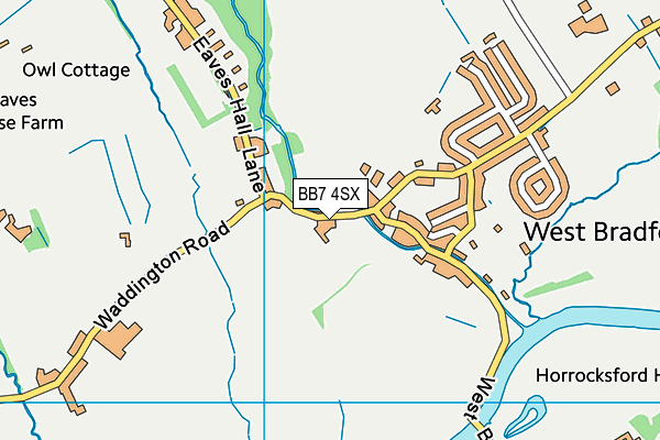 BB7 4SX map - OS VectorMap District (Ordnance Survey)