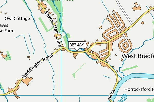 BB7 4SY map - OS VectorMap District (Ordnance Survey)