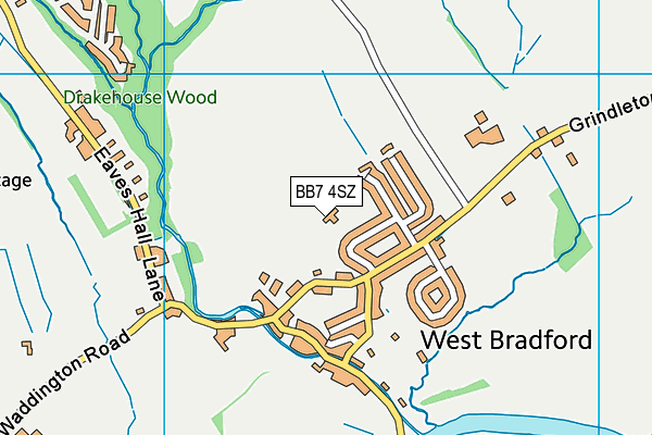 BB7 4SZ map - OS VectorMap District (Ordnance Survey)