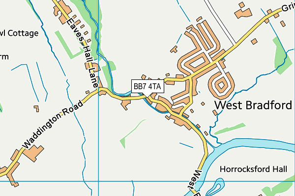 BB7 4TA map - OS VectorMap District (Ordnance Survey)