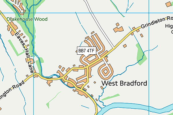 BB7 4TF map - OS VectorMap District (Ordnance Survey)