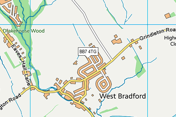 BB7 4TG map - OS VectorMap District (Ordnance Survey)
