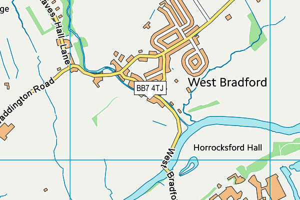 BB7 4TJ map - OS VectorMap District (Ordnance Survey)