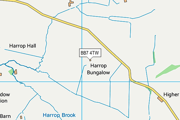 BB7 4TW map - OS VectorMap District (Ordnance Survey)