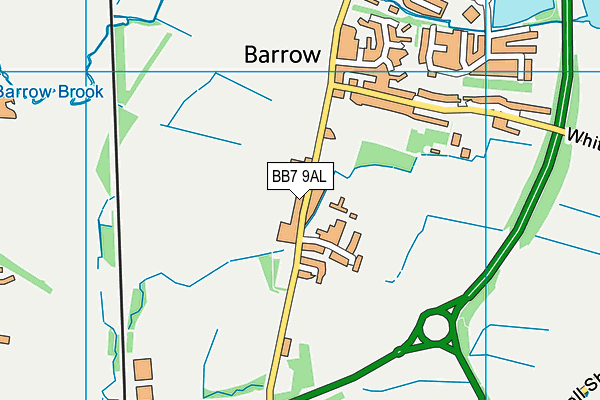 BB7 9AL map - OS VectorMap District (Ordnance Survey)