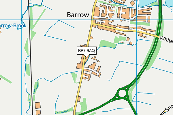 BB7 9AQ map - OS VectorMap District (Ordnance Survey)
