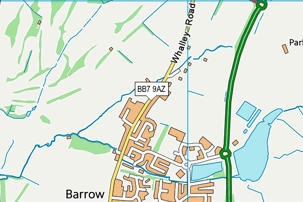 BB7 9AZ map - OS VectorMap District (Ordnance Survey)