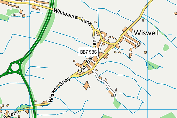 BB7 9BS map - OS VectorMap District (Ordnance Survey)