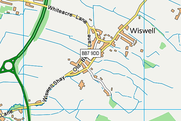 BB7 9DD map - OS VectorMap District (Ordnance Survey)