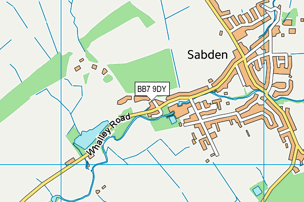 BB7 9DY map - OS VectorMap District (Ordnance Survey)