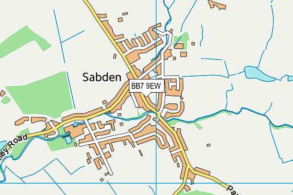 BB7 9EW map - OS VectorMap District (Ordnance Survey)