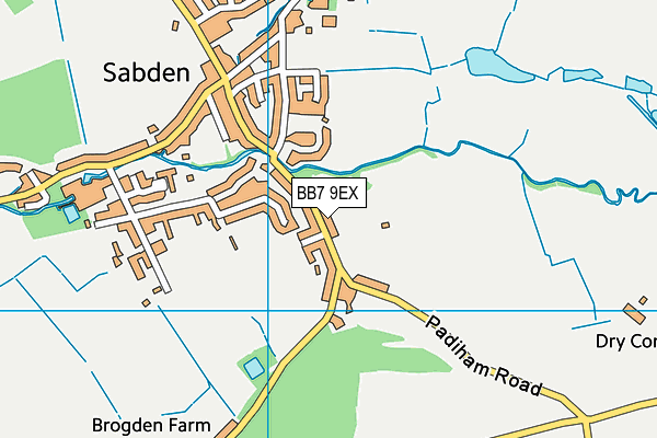 BB7 9EX map - OS VectorMap District (Ordnance Survey)