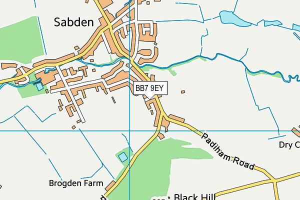 BB7 9EY map - OS VectorMap District (Ordnance Survey)