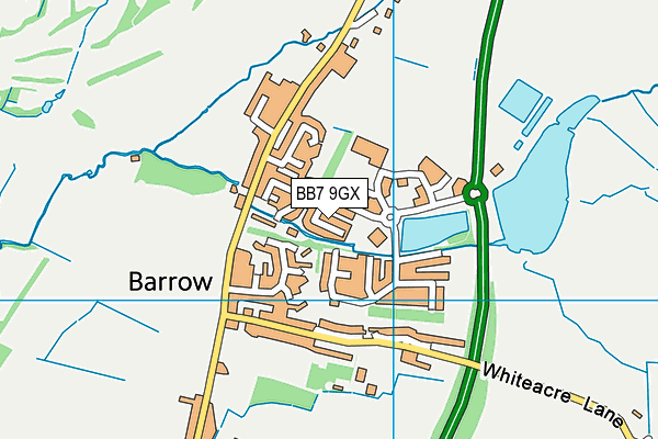BB7 9GX map - OS VectorMap District (Ordnance Survey)