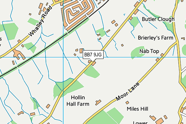 BB7 9JG map - OS VectorMap District (Ordnance Survey)