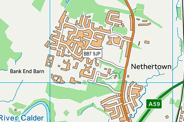 BB7 9JP map - OS VectorMap District (Ordnance Survey)