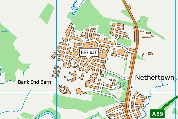 BB7 9JT map - OS VectorMap District (Ordnance Survey)