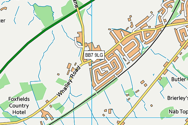 BB7 9LG map - OS VectorMap District (Ordnance Survey)