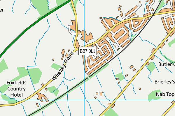 BB7 9LJ map - OS VectorMap District (Ordnance Survey)