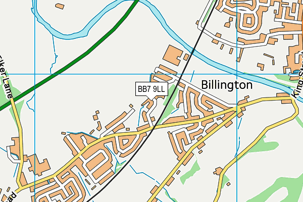 BB7 9LL map - OS VectorMap District (Ordnance Survey)