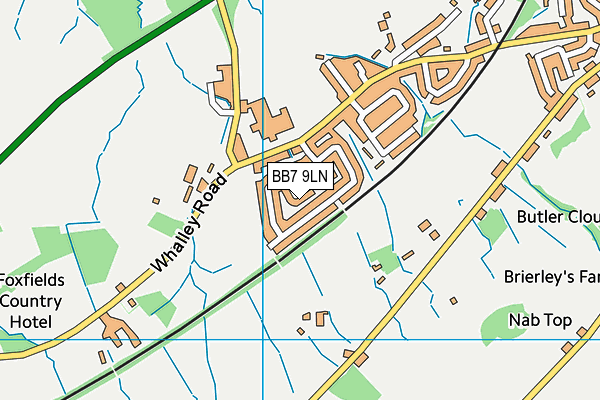 BB7 9LN map - OS VectorMap District (Ordnance Survey)