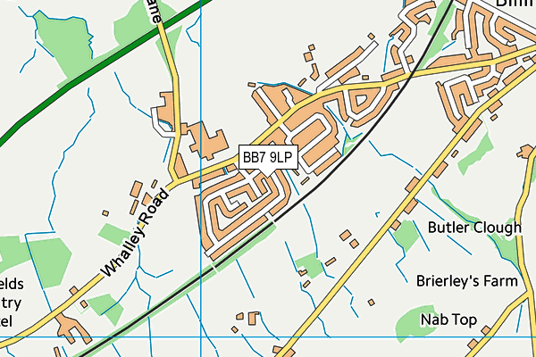 BB7 9LP map - OS VectorMap District (Ordnance Survey)
