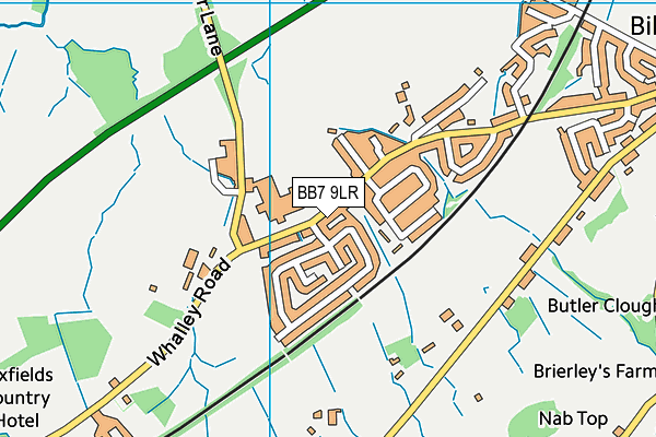 BB7 9LR map - OS VectorMap District (Ordnance Survey)