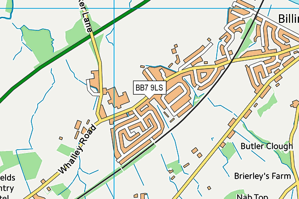 BB7 9LS map - OS VectorMap District (Ordnance Survey)