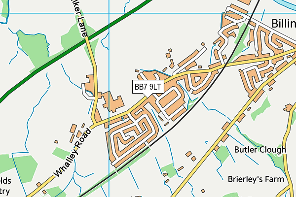 BB7 9LT map - OS VectorMap District (Ordnance Survey)