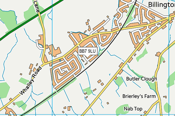 BB7 9LU map - OS VectorMap District (Ordnance Survey)