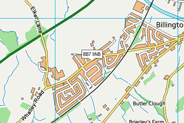 BB7 9NB map - OS VectorMap District (Ordnance Survey)