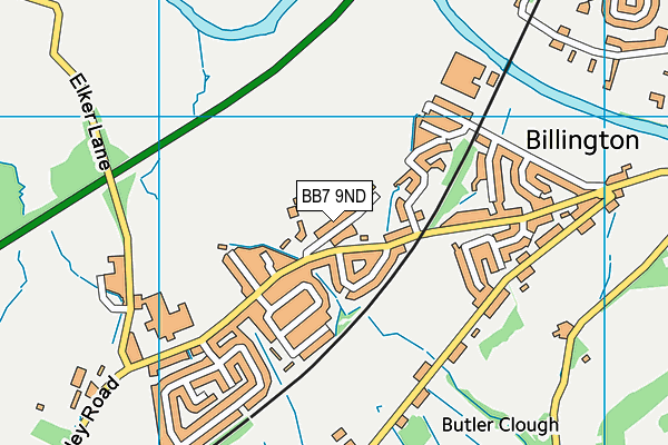 BB7 9ND map - OS VectorMap District (Ordnance Survey)