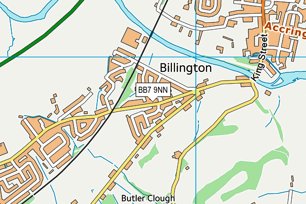 BB7 9NN map - OS VectorMap District (Ordnance Survey)