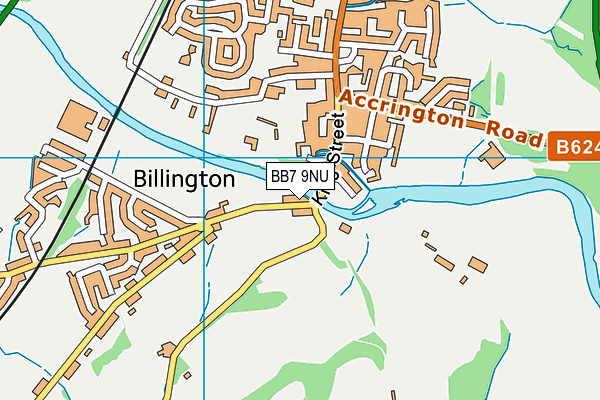 BB7 9NU map - OS VectorMap District (Ordnance Survey)