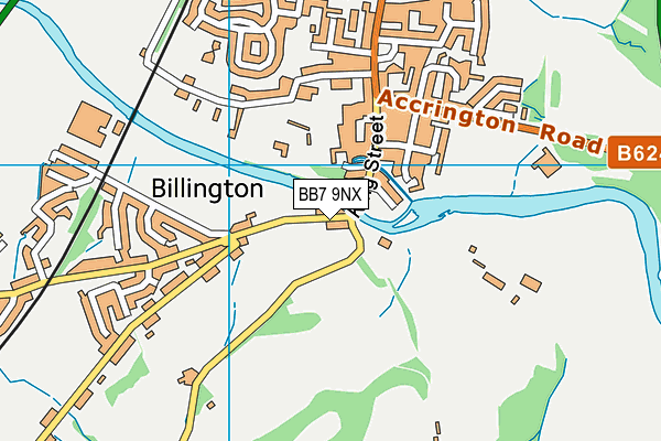 BB7 9NX map - OS VectorMap District (Ordnance Survey)