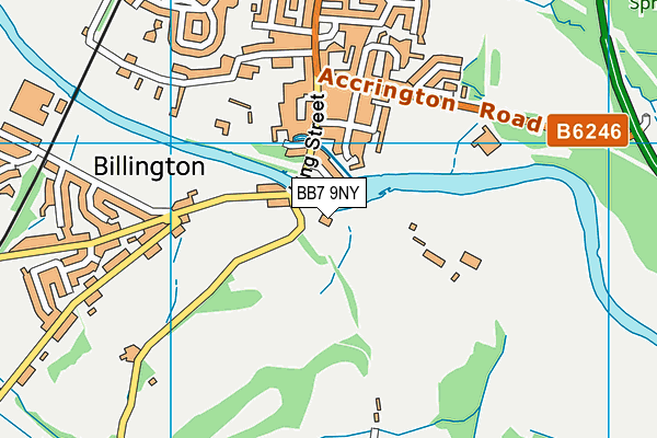 BB7 9NY map - OS VectorMap District (Ordnance Survey)