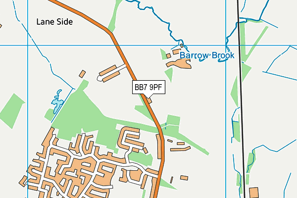 BB7 9PF map - OS VectorMap District (Ordnance Survey)