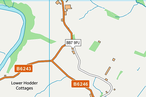 BB7 9PJ map - OS VectorMap District (Ordnance Survey)