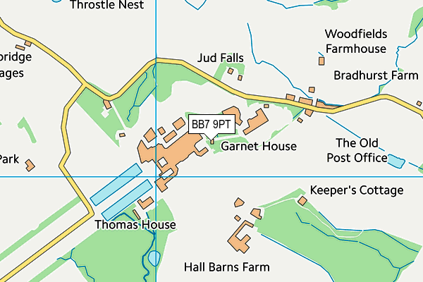 BB7 9PT map - OS VectorMap District (Ordnance Survey)