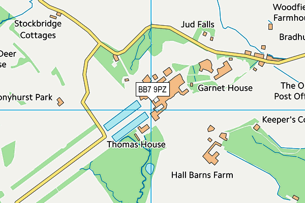 Stonyhurst College map (BB7 9PZ) - OS VectorMap District (Ordnance Survey)