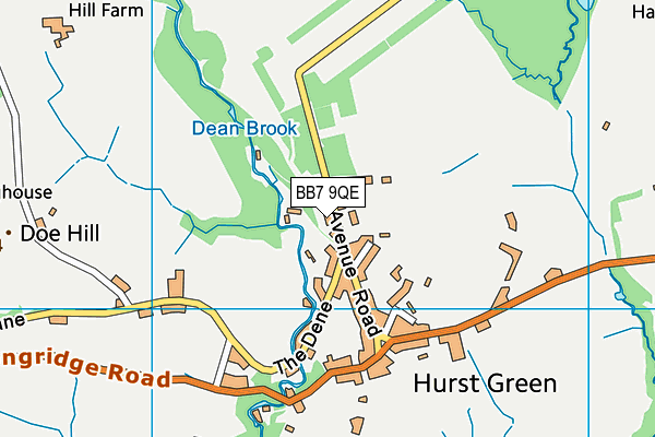 BB7 9QE map - OS VectorMap District (Ordnance Survey)