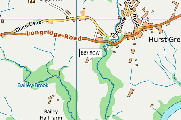 BB7 9QW map - OS VectorMap District (Ordnance Survey)