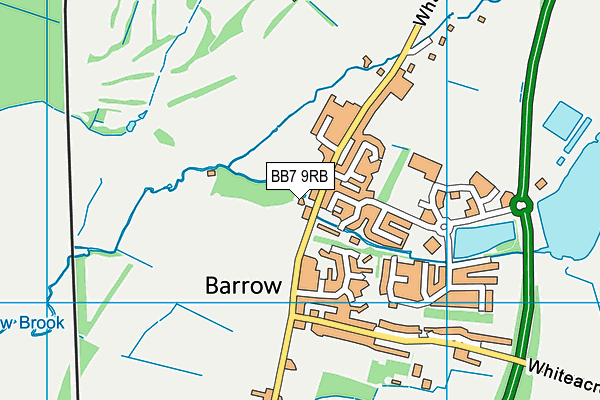 BB7 9RB map - OS VectorMap District (Ordnance Survey)