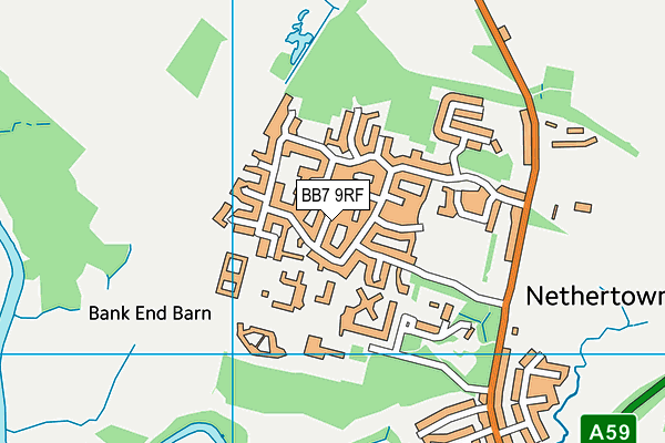 BB7 9RF map - OS VectorMap District (Ordnance Survey)