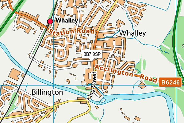 BB7 9SP map - OS VectorMap District (Ordnance Survey)