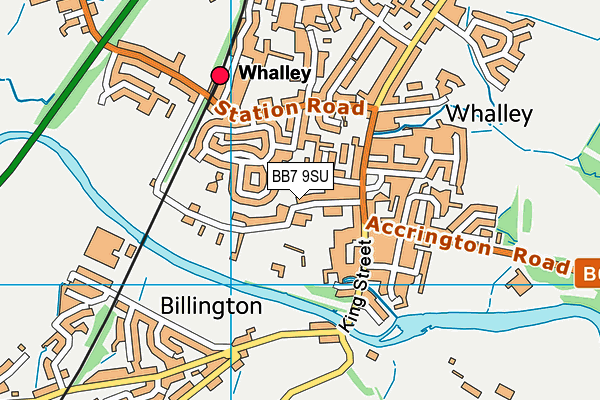 BB7 9SU map - OS VectorMap District (Ordnance Survey)
