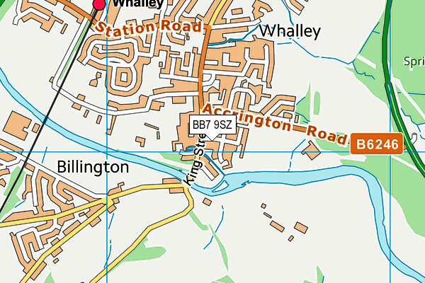 BB7 9SZ map - OS VectorMap District (Ordnance Survey)