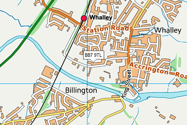 BB7 9TL map - OS VectorMap District (Ordnance Survey)