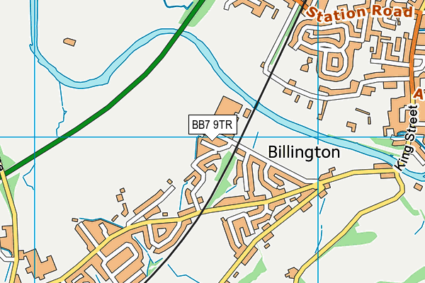 BB7 9TR map - OS VectorMap District (Ordnance Survey)