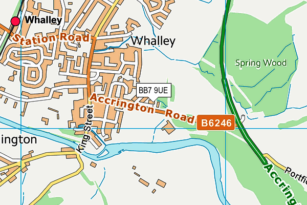 BB7 9UE map - OS VectorMap District (Ordnance Survey)